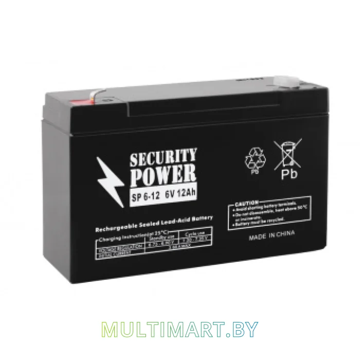 Аккумулятор для ИБП Security Power SP 6-12 F1 (6В/12 А·ч)